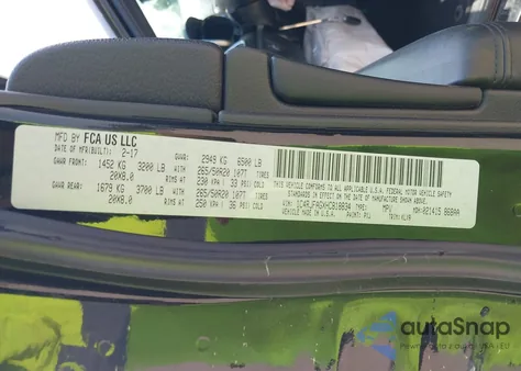 2017 Jeep Grand Cherokee Altitude 4X4 z USA, uszkodzony, nr VIN 1C4RJFAGXHC818834